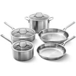 $149.99 – * | 8-Piece Calphalon Oven-Safe Stainless Steel Cookware Set at Amazon