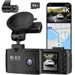 $34.99 – * | Wanlipo Dual Channel 4K Front + 2.5K Rear Dash Cam w/ 64GB microSD at Amazon