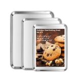 $11.99 – 3-Pack Stainless Steel Baking Sheet Set (12″/16″/17.5″) + Free Shipping w/ Prime or on $35+