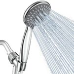 $15.99 – HOPOPRO 5-Setting High Pressure Handheld Shower Head w/ 59″ Stainless Steel Hose (Chrome) – Lowest Price Ever at Amazon with Free Shipping