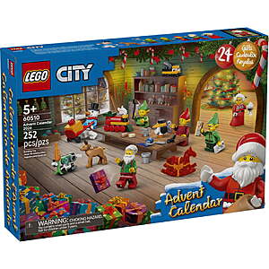 $25.00 – 252-Piece LEGO City Advent Calendar 2026 (60510) $25 + Free Shipping w/ Walmart+ or on $35+