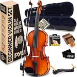 $49.78 – * | Pyle Solid Wood 4/4 Full Size Violin Fiddle Set w/ Accessory Kit at Amazon