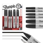 $4.40 – S&S AMZ Sharpie Permanent Markers Variety Pack, Includes Chisel, Fine, and Ultra-Fine Tips, Black, 6 Count