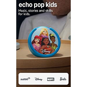 $21.99 – Amazon Echo Pop Kids Smart Speaker w/ Alexa (Disney Princess or Marvel’s Avengers) – Lowest Price Ever at Amazon