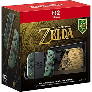 $519.99 – Pre-order Nintendo Switch 2 Console – The Legend of Zelda 40th Anniversary Edition at Official Nintendo site