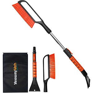 $8.99 – 35″ YeewayVeh 2-in-1 Car Snow Brush & Ice Scraper (Orange) –  + Free Shipping w/ Prime or on $35+
