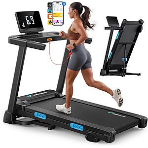 $199.99 – MERACH T12 Series Incline Treadmill (up to 300-Lbs, 16.5″ x 42.5″ Pad)  + Free S&H