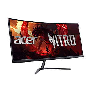 $189.00 – $189 FS WALMART Acer Nitro ED0 Gaming Monitor 34″ UWQHD (3440 x 1440) Curved Gaming Monitor with AMD FreeSync Technology, 120 Hz