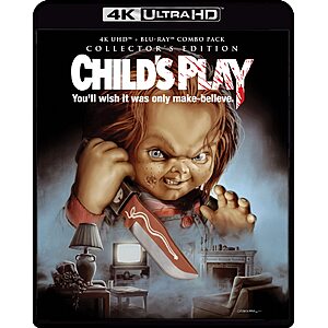 $16.79 – YMMV Child’s Play (1988) – Collector’s Edition 4K Ultra HD + Blu-ray 4K UHD with coupon at Amazon.com, possibly region specific