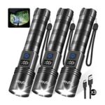 $14.99 – 3-Pack Tughlax 5-Mode Rechargeable Flashlights w/ LCD Digital Display –  with Free Shipping w/ Prime or on $35+