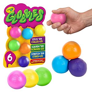 $8.99 – 6-Piece Crayola Globbles Squishy Toys on Sale for  + Free Shipping