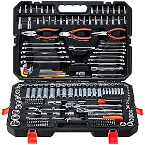 $88.09 – * | 314-Piece VEVOR Mechanic Tool Set w/ Sockets, Wrenches & Storage Case at Amazon