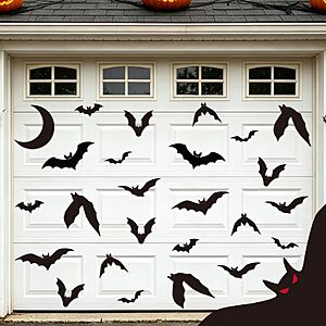$4.99 – 25-Piece DAZONGE Halloween Magnetic Stickers Bat Garage Door Decorations  + Free Shipping w/ Prime or on $35+