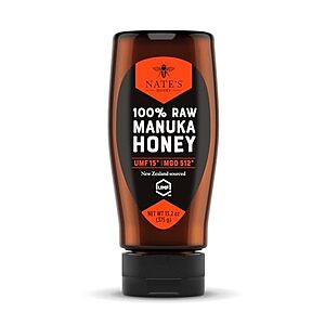 $11.99 – SnS, AC  | 13.2-Oz Nate’s Raw Manuka Honey (MGO 512+ | UMF Certified 15+) at Amazon