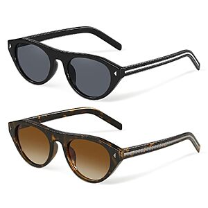 $4.99 – 2-Pack YDAOWKN Men’s or Women’s Retro Small Oval Sunglasses (Various)  ($2.49 each) + Free Shipping w/ Prime or on $35+