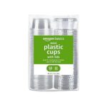 $2.40 – 50-Count 2-Oz Amazon Basics Disposable Plastic To-Go Cups w/ Lids  w/ S&S + Free Shipping w/ Prime or on $35+