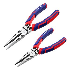 $15.98 – 2-Piece 6″ & 8″ Workpro Needle Nose Pliers Set w/ Wire Cutter – + Free Shipping w/ Prime or on $35+