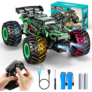 $12.79 – Bifyton 1:18 All-Terrain Remote Control Truck w/ LED Light & 2 Rechargeable Batteries (Dark Green) – + Free Shipping w/ Prime or on $35+