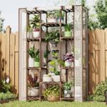$18.89 – 10-Tier Indoor/Outdoor Wood Plant Stand Greenhouse w/ Cover (White) – Lowest Price Ever at Amazon