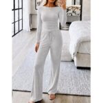 $10.59 – Ekouaer Women’s 2 Piece Set Ruched Side Lounge Set with Pockets  with Coupon Code