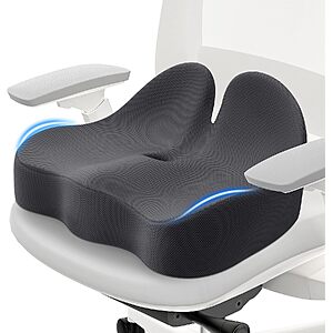 $16.49 – CushZone Memory Foam Seat Cushion – Ergonomic Office Chair Cushion Pad with Breathable Cover, Gray –  AC