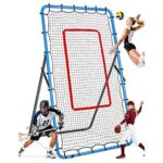 $59.99 – JOLORLY Volleyball, Baseball, Soccer, Softball Pitchback Rebounder Net – 7×4 ft –  with Coupon Code KNL4GJW0