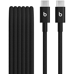 $7.60 – | Beats USB-C to USB-C Woven Cable (1.5 m, 5 ft) – Bolt Black at Amazon