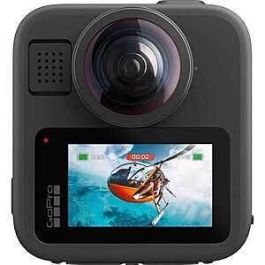 $299.00 – GoPro MAX2 – Waterproof 360 + Traditional Action Camera with Touch Screen, Spherical 8K Video, 29MP 360 Photos, Easy Replaceable Lenses, HyperSmooth Stabilization, for $299