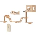 $44.99 – 13-in-1 PETKABOO Space-Saving Wooden Cat Wall Shelves on Sale for + Free Shipping