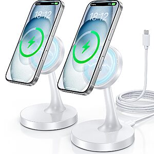 $11.49 – TXXTOL 2-Pack Magnetic 15W Wireless Mag-Safe Charger Stand for + Free Shipping w/ Prime or on $35+