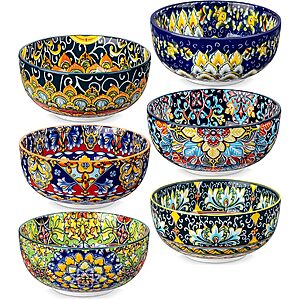 $21.70 – 6-Piece 28 Oz. vancasso Bohemian Style Ceramic Soup Bowls + Free S/H – Lowest Price Ever on Amazon