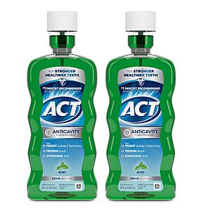 $4.35 – S&S Clip Q ACT Anticavity Fluoride Mouthwash, Mint Flavor, 18 fl. oz., 2-Pack
