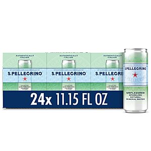 $9.07 – 24-Pack 11.15-Oz S.Pellegrino Sparkling Natural Mineral Water Cans  w/ S&S + Free Shipping w/ Prime or on $35+