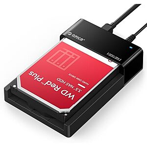 $17.99 – * | Orico External USB 3.0 to SATA Hard Drive Docking Station (for 2.5″/3.5″ Drives, up to 24TB) at Amazon