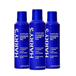 3-Pack Harry's Foaming Shave Gel with Aloe