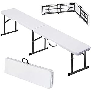 VEVOR Plastic Folding Bench on sale at Amazon