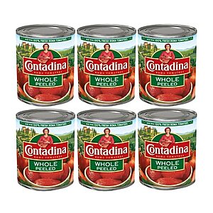 $8.41 – SnS, AC  | 6-Pack 28-Oz Contadina Whole Peeled Tomatoes at Amazon
