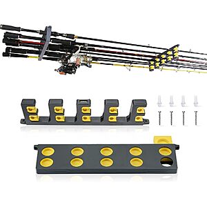 $12.99 – 10-Rod Booms Fishing Ceiling/ Wall Mount Fishing Rod Holder  + Free Shipping w/ Prime or on $35+
