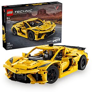 $42.00 – 732-Pc LEGO Technic Chevrolet Corvette Stingray Building Set (42205) $41.99 + Free Shipping on Amazon