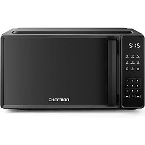 $37.21 – Resale  | 0.7 Cu. Ft. 700-Watts Chefman Countertop Microwave Oven (Black) (Used – Like New) at Amazon