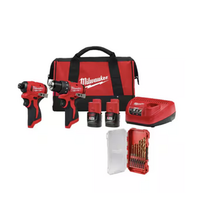 $169.00 – Milwaukee M12 Brushless Cordless Subcompact Drill & Impact Driver 2-Tool Combo Kit w/ 15-Piece Bit Set + Free Store Pickup at Home Depot