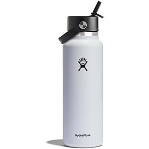 40-Oz Hydro Flask Water Bottle in white