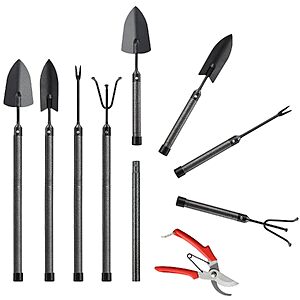 $9.99 – Lilyvane 5-Piece Heavy Duty Metal Garden Tool Set w/ Extendable Handles Now  + Free Shipping with Prime or on $35+
