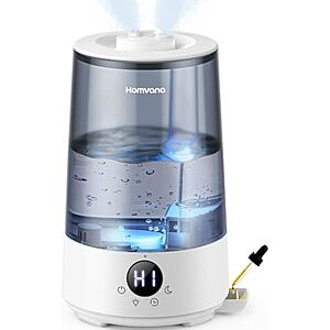 $15.28 – * | 3.6L Homvana Top Fill Cool Mist Humidifier (Grey) at Amazon