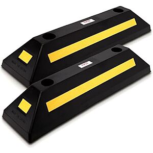 2-pk Pyle Heavy Duty Rubber Wheel Stops