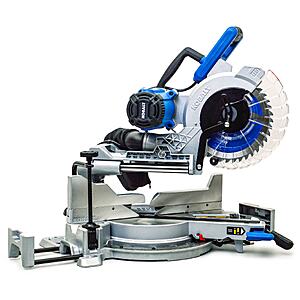 $199.00 – $199: Kobalt Compact 10-in 15-Amp Dual Bevel Sliding Compound Corded Miter Saw at Lowe’s