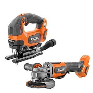 Ridgid 18V Brushless Cordless 2-Tool Combo Kit with Jig Saw and Grinder