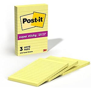 Post-it Super Sticky Notes in Canary Yellow