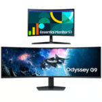 $630.00 – Samsung EPP/EDU 49″ Odyssey G9 G95C DQHD 240Hz 1ms VA Curved Gaming Monitor + 24″ S3 100Hz Curved Monitor $630 + Free Shipping