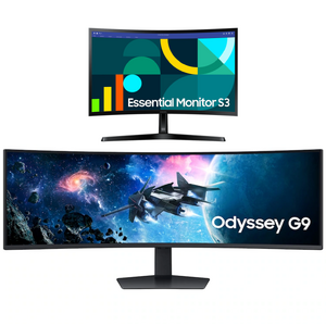 $630.00 – Samsung EPP/EDU 49″ Odyssey G9 G95C DQHD 240Hz 1ms VA Curved Gaming Monitor + 24″ S3 100Hz Curved Monitor $630 + Free Shipping